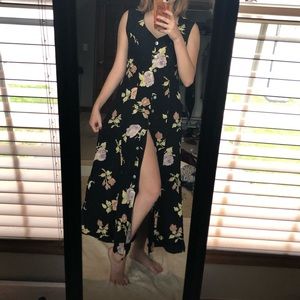 Floral cardigan dress